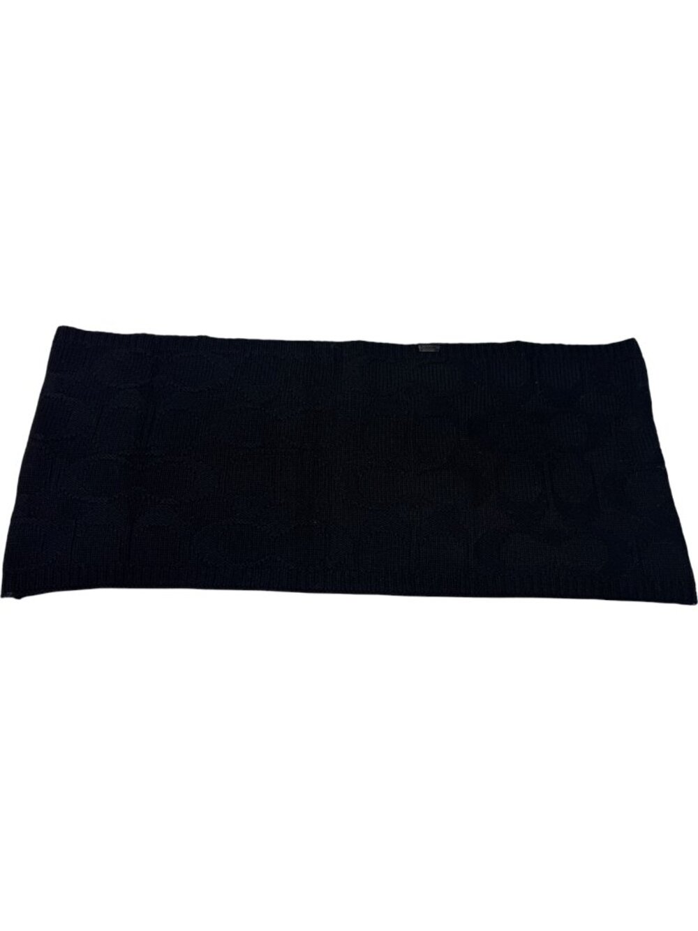 🖤 Coach Sculpted Infinity Scarf Black Wool & Cashmere Blend - Brand New $198